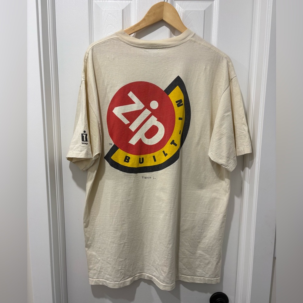 Vintage Zip Files Computer Tech Men’s Tee size XL distressed CLEAR OUT SALE